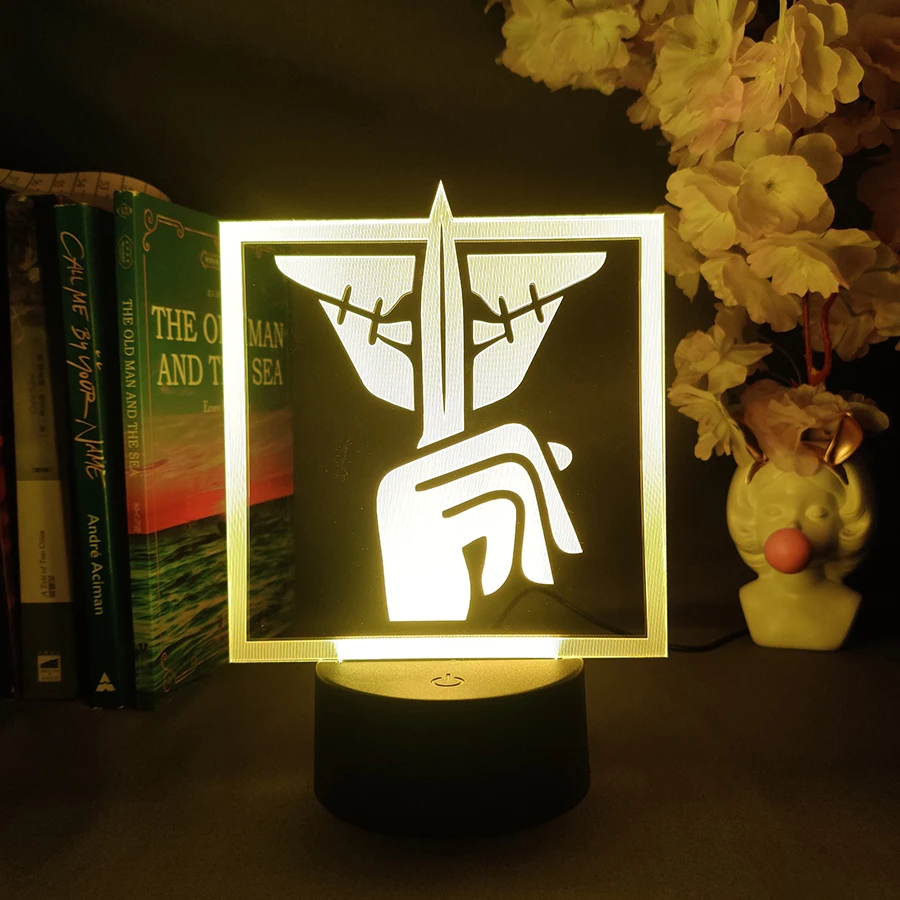 Arc-en-ciel Six: lampe de jeu de siège crâne pluie Action défenseur opérateur Cavilla compétence Logo silencieux 3D acrylique veilleuse Caveira décor