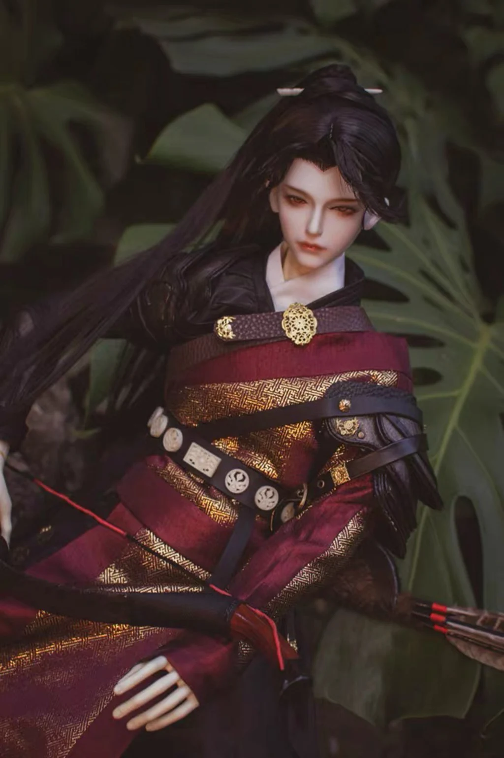 1/3 Scale BJD Doll Wigs Ancient Costume Chinese Hanfu Long Hair Samurai Wig For SD13 Girl SSDF ID72 Uncle Accessories A1941