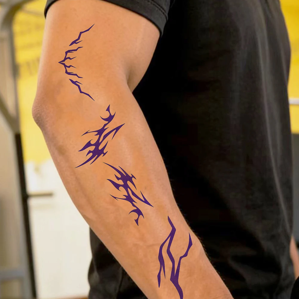 10pcs Cosplay Temporary Tattoo Stickers for Women Men Hunter Fake Cosplay Body Stickers for Dance Performance Parties Festival