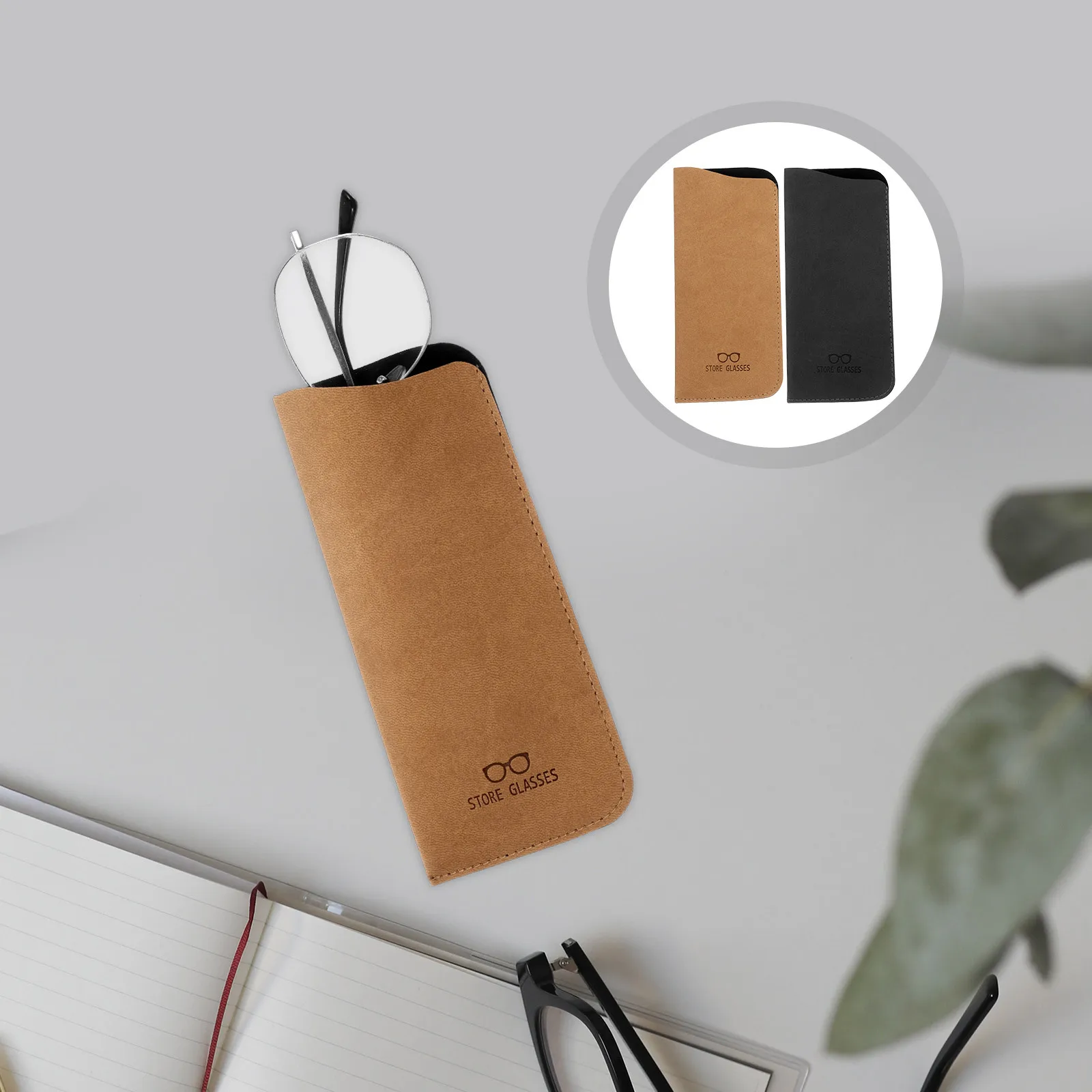 

2Pcs Soft Glasses Bag Vintage Sunglasses Case Travel Eyeglass Protective Storage Pouch Portable Cloth Eyewear HealthCare