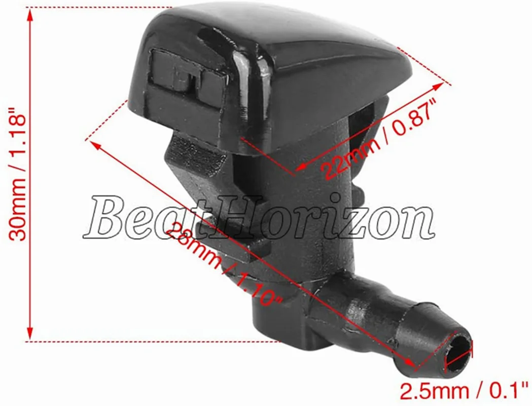 2Pcs Car Front Windshield Washer Spray Jet Nozzle 68260029AA For 2011-20 Chrysler 300 2011-14 Dodge Charger