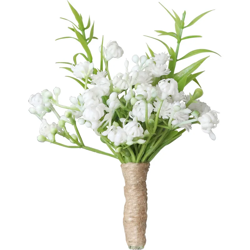 Boutonnière et Corsage de Poignet pour Mariage en Plein Air, Simulation de Buste de Mariée, Plein Ciel, Étoile, ixd'Anniversaire, Invités, Broderie