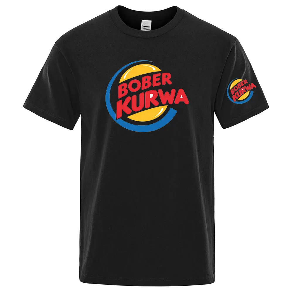 Bober Kurwa Funny Summer New T-Shirt For Men Casual T-Shirts Man Short Sleeve Top Breathable Shirt Male Clothes