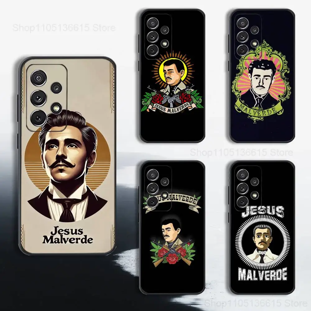 Funda de teléfono Belief J-Jesus m-malverde para Samsung S25, S24, S23, S22, S21, S20, S10, S9, Ultra, Plus, Lite,FE, funda negra de silicona suave