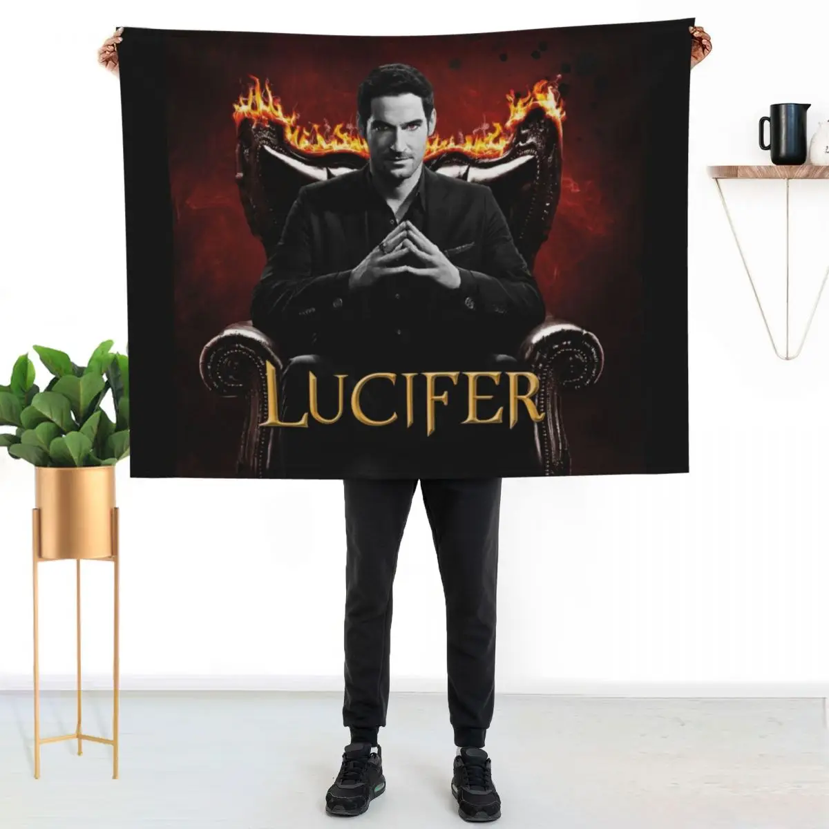 LUCIFER Throw Blanket Personalized Gift Multi-Purpose Loose christmas decoration Luxury for babies Blankets