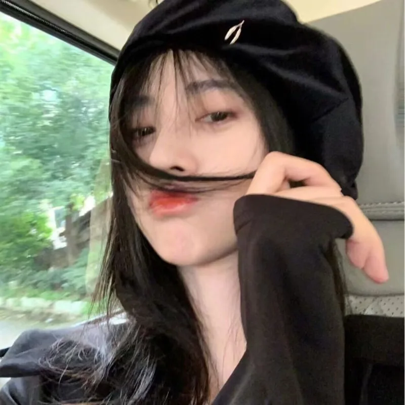 

Luxury Velvet Beret Women Korean Style Painter Hat French Chic Winter Warm Face Slimming Black Fashion Cap Free Shipping​​