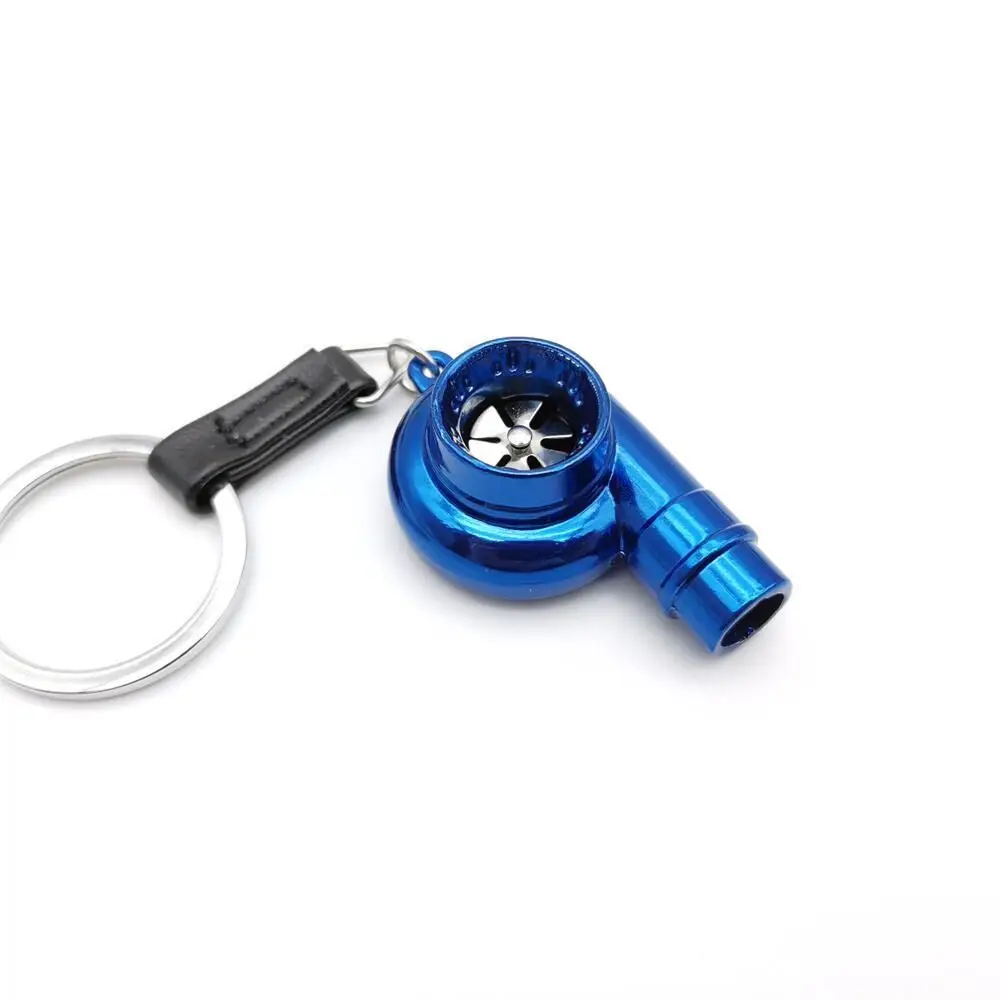 Personality Alloy Turbo Key Chain with Sound INS Multicolor Car Whistle Sound Keyring Mini Key Buckle Key Buckle