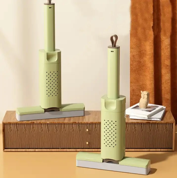 2024 Newst Hand-Washable Desktop Cleaning Clean Sweep Magic Portable Self Squeeze Pva Sponge Mini Wringer Mop With Replacement