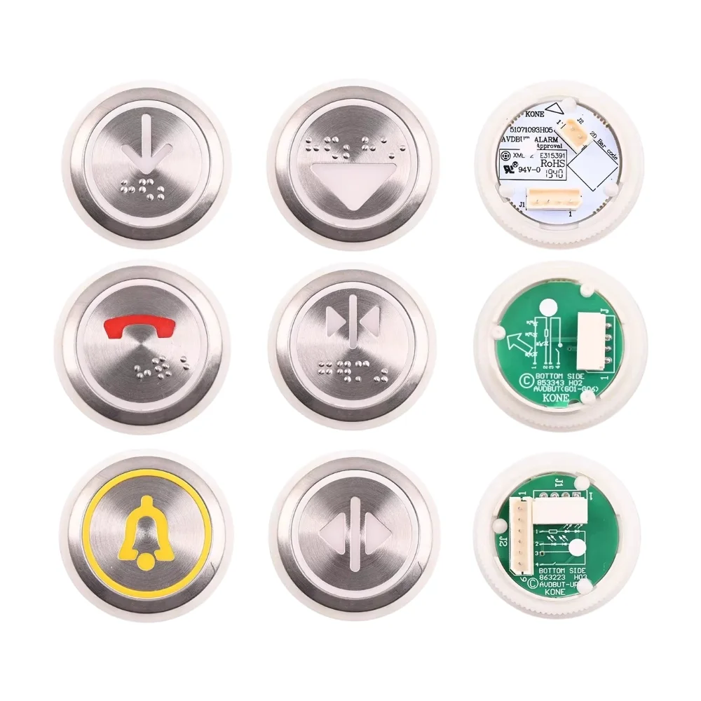 1pc elevator round button/ lift spare parts/KDS50/KDS300, stainless steel button with braille