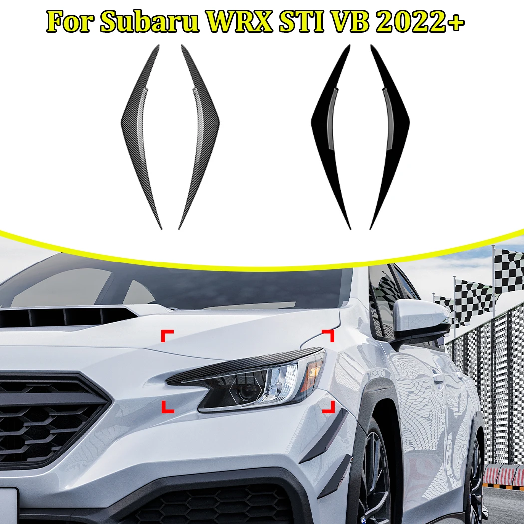 Car Headlight Head Lamp Eyebrow Eyelids Sticker Trim Cover For Subaru WRX STI VB 2022+ Headlight Eyebrow Accessories