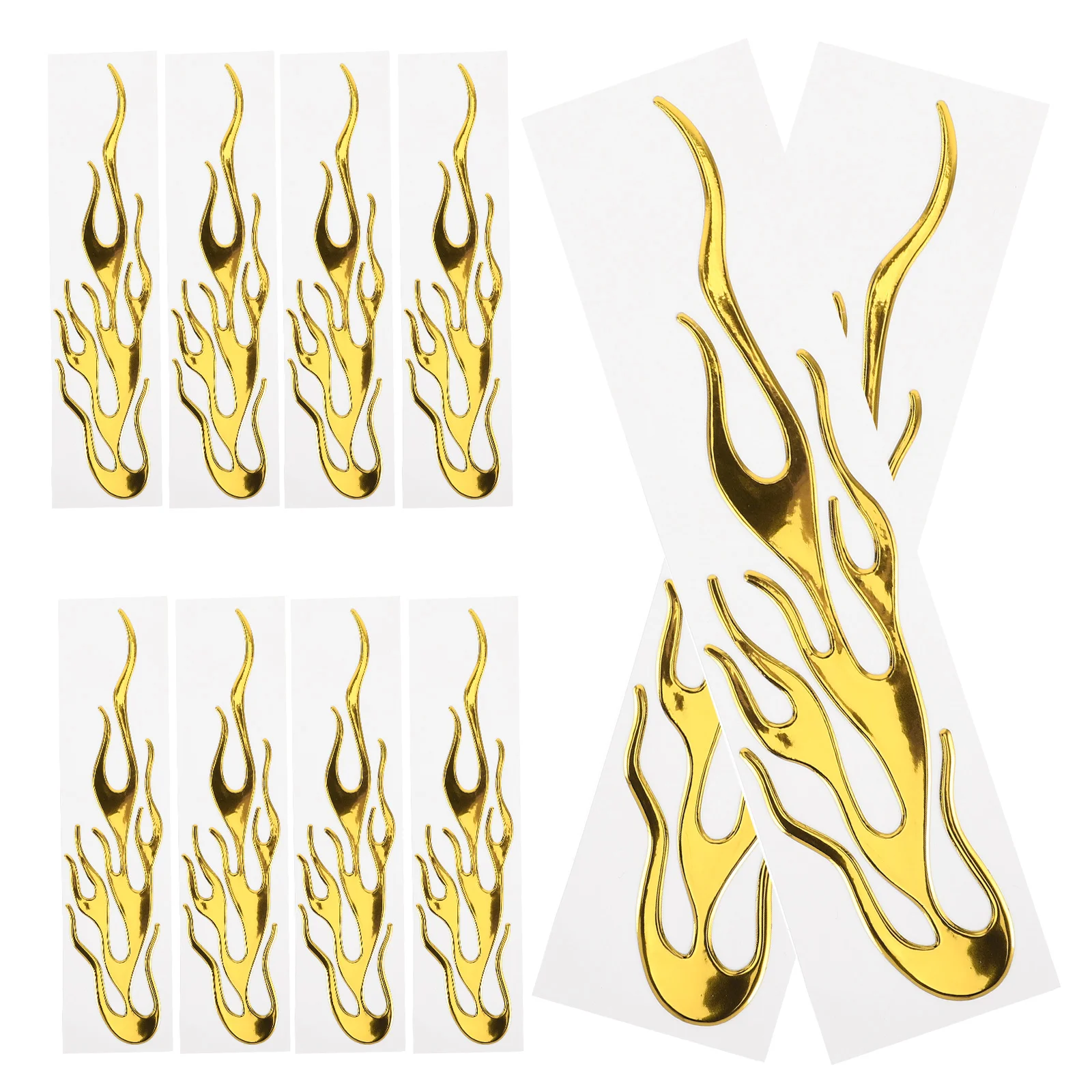 

10pcs Motorcycle PVC Flame Decals Decorative Vehicle Decal for Bike Men Decorative Vehicle Sticker Graphics