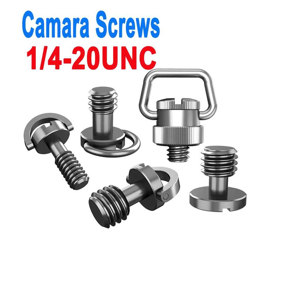 Quick Release Camera Plate Screw 1/4-20 UNC DSLR Fixing Screw Universal Photography Accessory for Ballhead Tripod