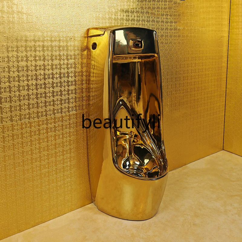 Golden urinal local tyrant gold urinal ceramic deodorant floor type