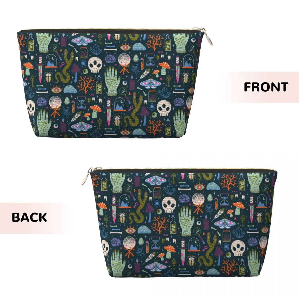 Custom Witch Pattern 68702 Makeup Bag Women Travel Cosmetic Organizer Kawaii Storage Toiletry Bags