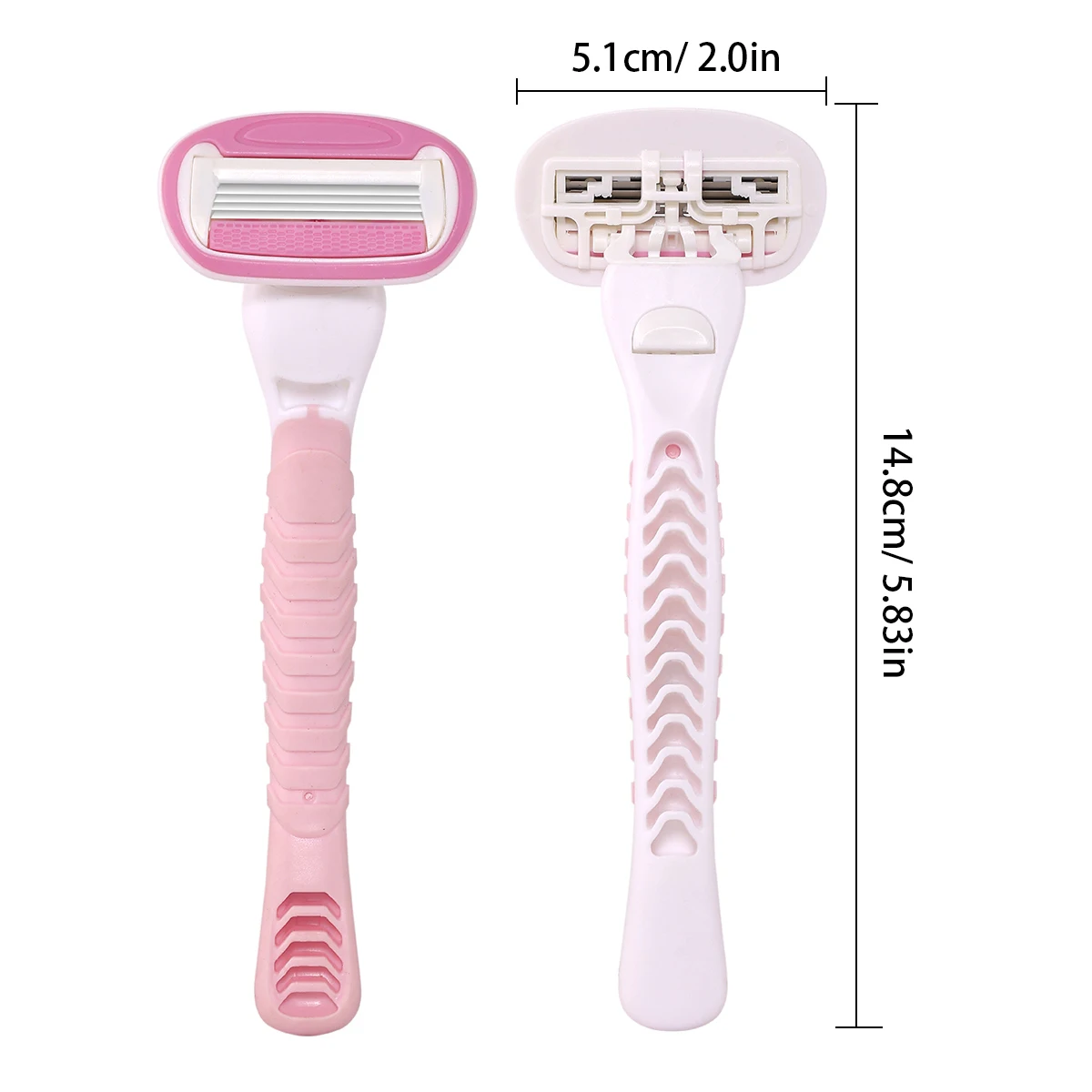 1 Handle 4 Blade Cartridges Women Razor Four Layers Stainless Steel Blade Hair Removal Tool Fit Arm/ Leg/ Bikini