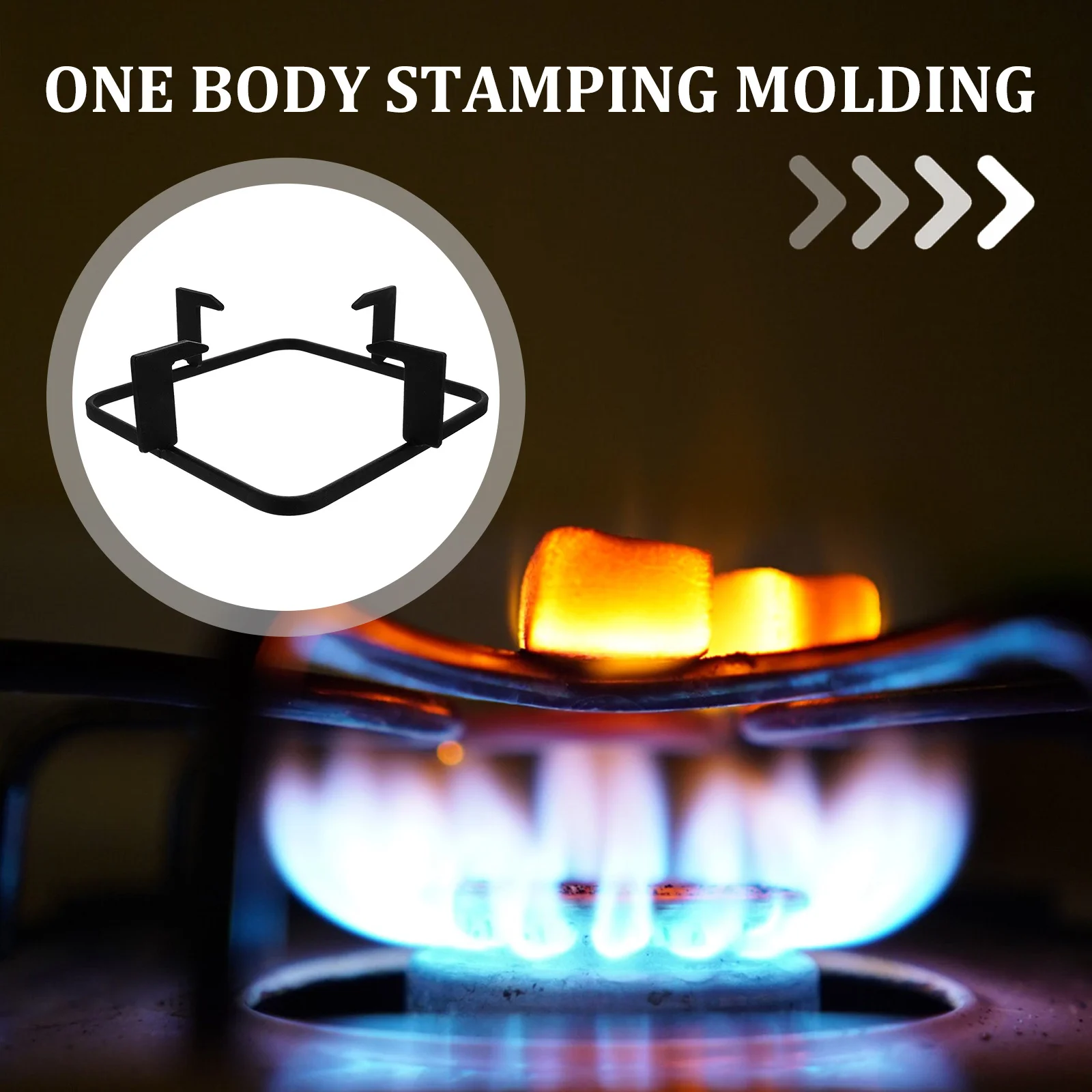 

Universal Metal Gas Stove Rack with Strong Grip Wok Pan Support 19.8 20.7cm Cast Iron Stand Holder for Kitchen Cookware