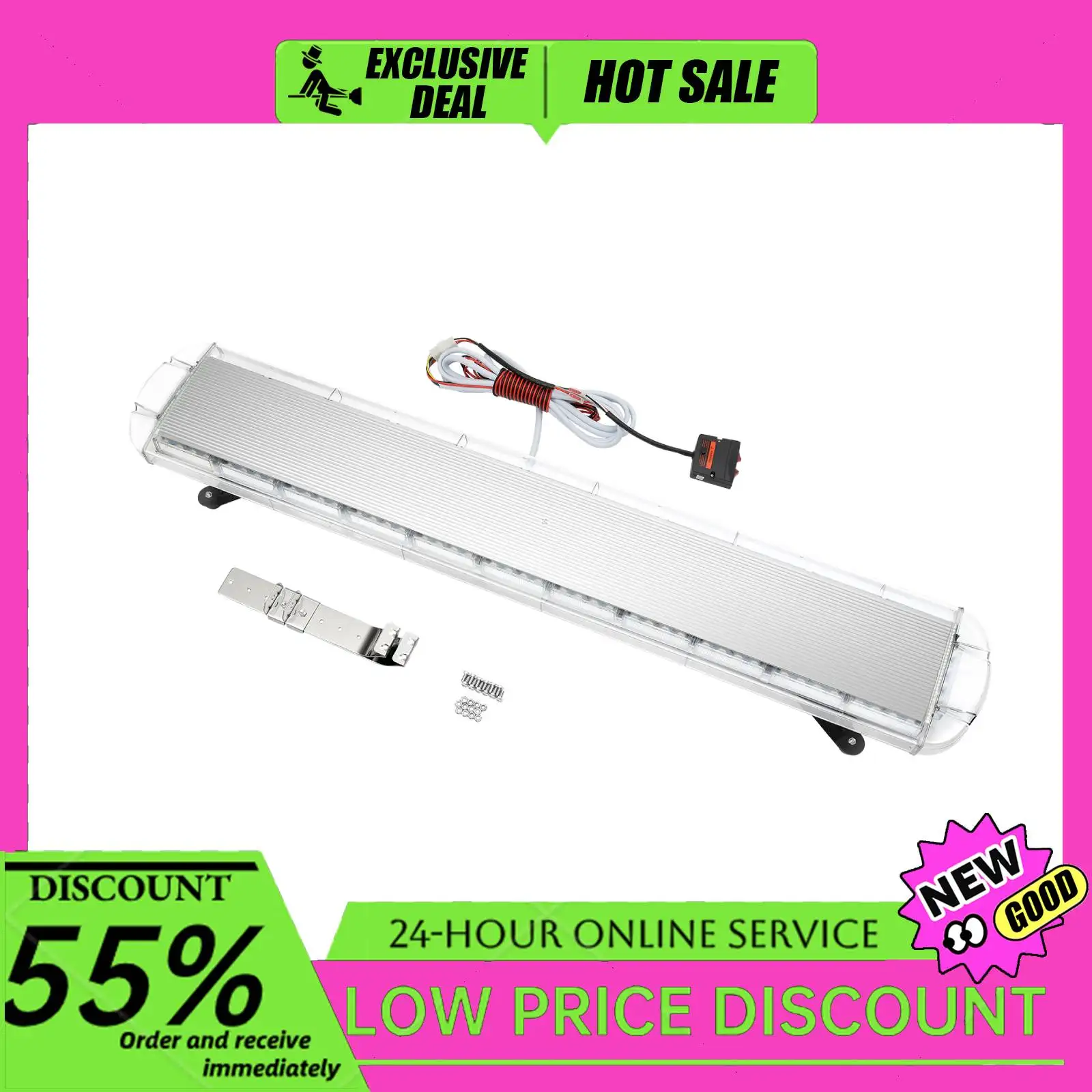 

96-светодиодная желтая стробоскопическая панель IP65 Водонепроницаемая сигнальная лампа для грузовиков/аварийных транспортных средств/строительных средств