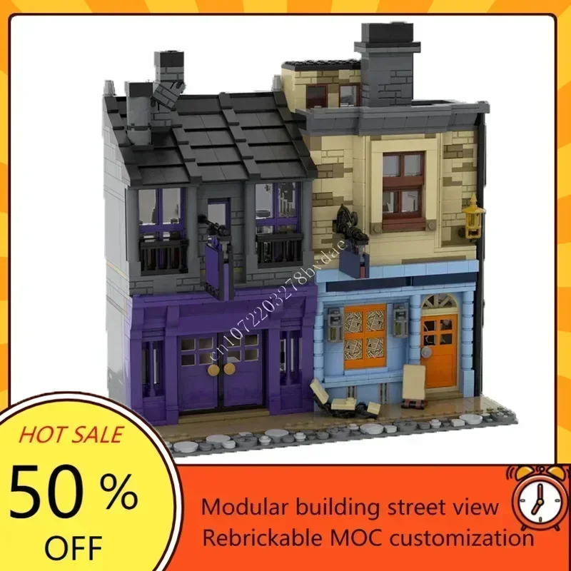 1449PCS Gregorovitch Globus Mundi Modular MOC Custom Puzzle Creative Street View Model DIY Educational Assembly Toy Gift