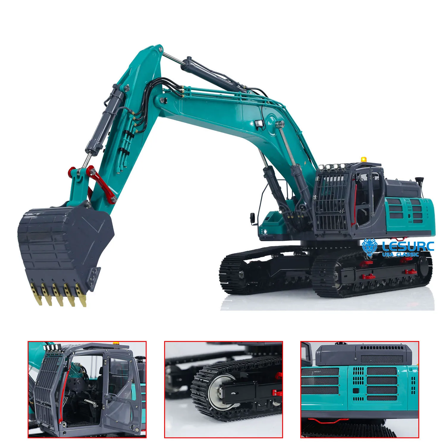 SALE LESU SK500LC 1/14 Hydraulic RC Excavator  Metal Digger Painted Assembled Remote Control Model with Light System Toy TH23149