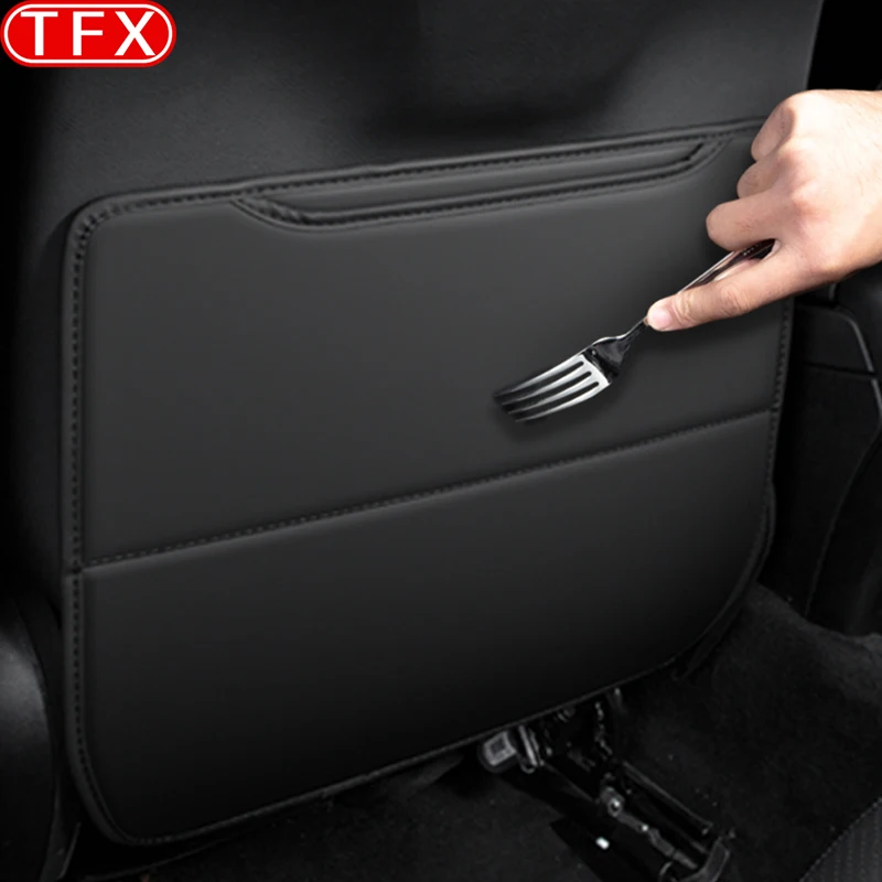 

For Geely Geometry C 2024 2023 Car PU Leather Anti Kick Mat Pad Anti-kick Protector Mats Seat Back Protector Auto Accessories