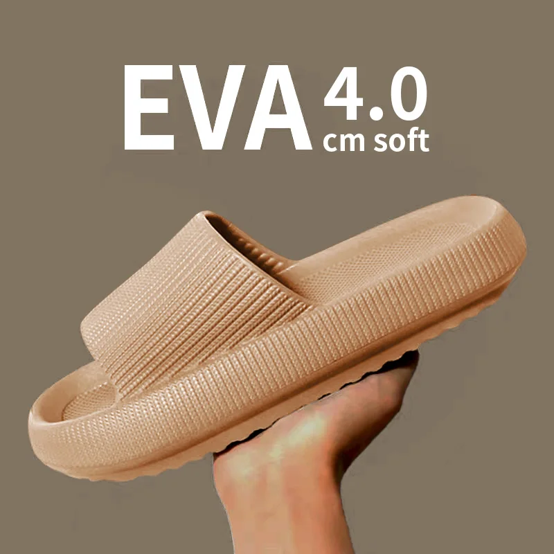 NONE Hausschuhe Männer tragen dicke Sohlen rutschfeste Sommerquarters Badezimmer Dusche Eva Sandalen 3