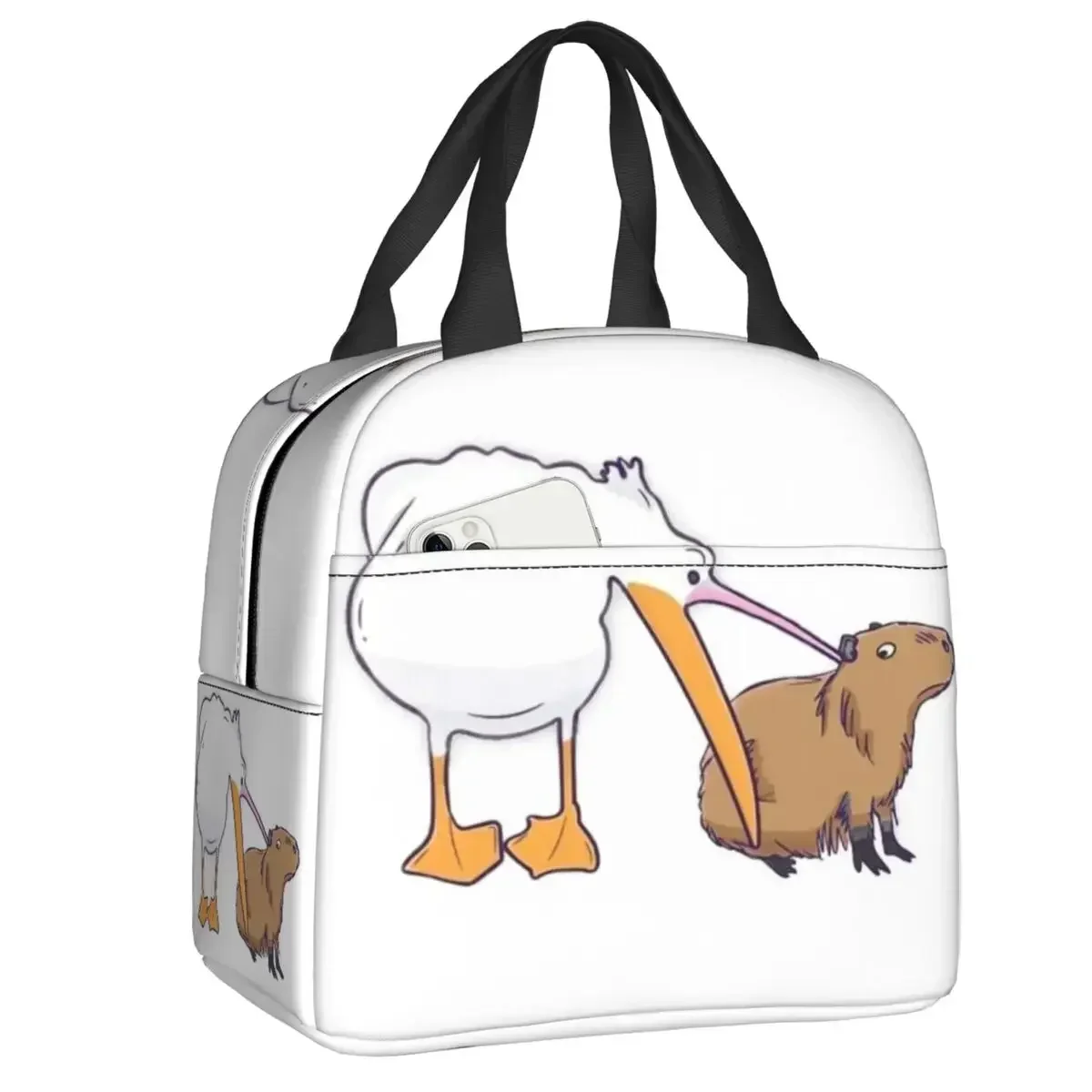 Anatomy Of A Capybara Thermal Insulated Lunch Bag Women Resuable Lunch Container for Kids School Children Storage Food Box