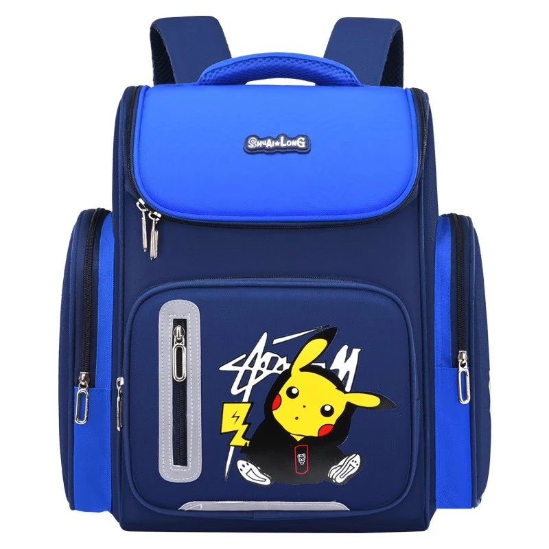 Pikachu Kids School Backpack Multi-Color Options Large Capacity Ergonomic Spine Protection Bag Cartoon Student Book Bag