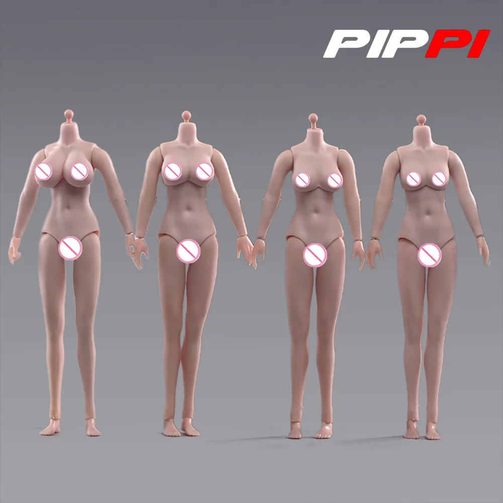 1/12 مقياس أنثى كبيرة منتصف صغيرة الثدي Suntan سيليكون المشتركة الجسم 6 ''الجندي عمل الشكل سوبر مرنة دمية الجسم