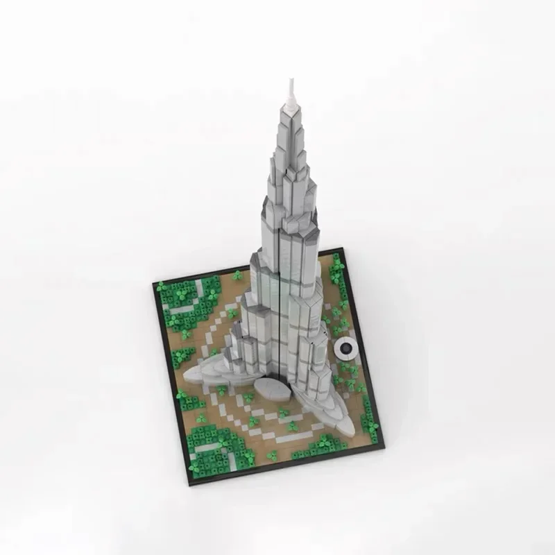 MOC City Building Scene Burj Khalifa 1:800 Scale Building Skyscraper Model Building Block Set Children\'s Toys Birthday Gifts