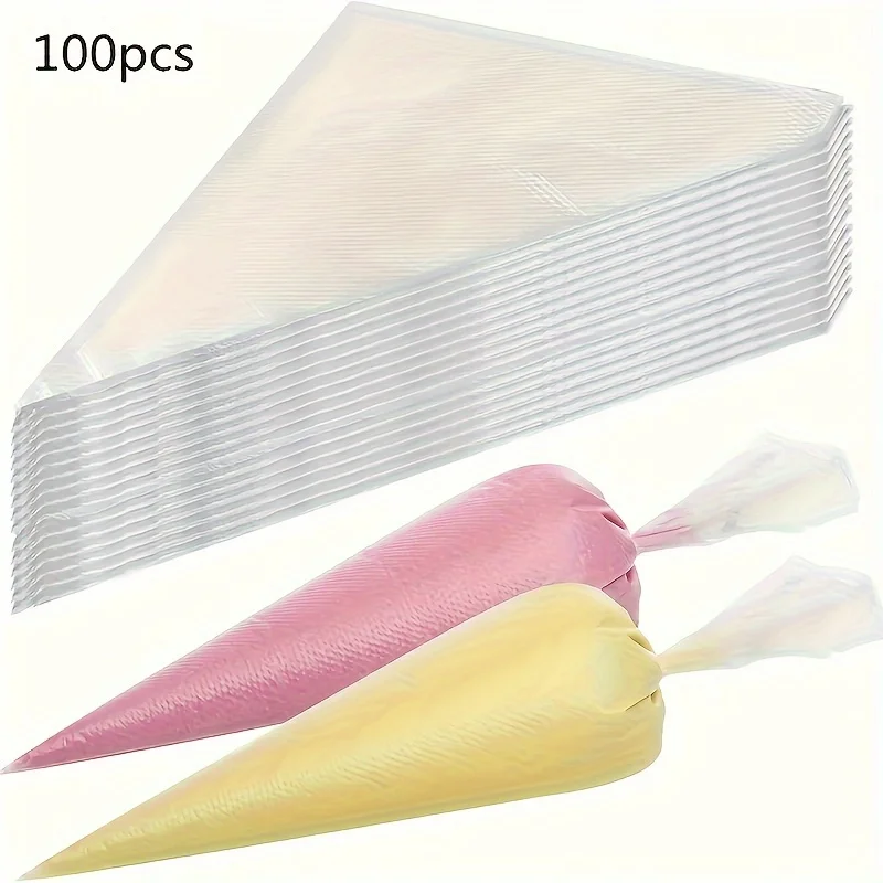 50/100 Stück dicke Einweg-Spritzbeutel, langlebig und wiederverwendbar – unverzichtbare Kuchen- und Dessert-Dekorationswerkzeuge für Zuhause, Bäcker