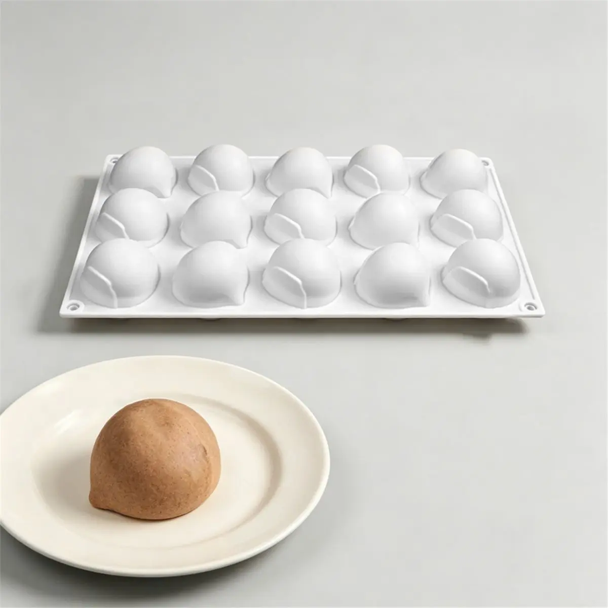 15-Hole Chestnut Silicone Molds - Chocolate Candy Mousse Cake Decorating Tools, DIY Baking Supplies,Soap & Candle Making