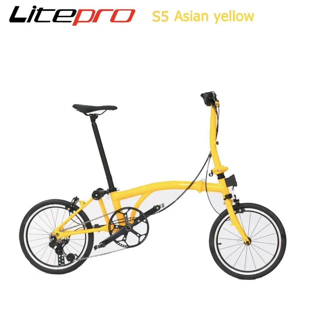 

Litepr 5-скоростной складной складной велосипед 16-дюймовый портативный складной велосипед из алюминиевого сплава S5