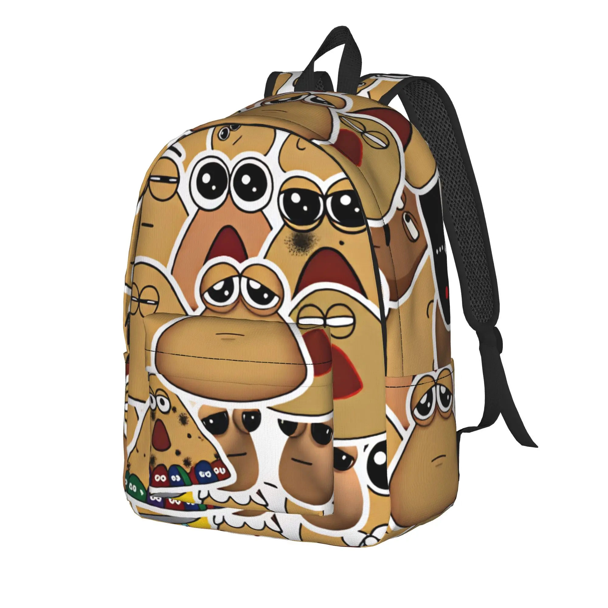 Pet Alien Pou Animated Television  Backpack  Travel Backpacks Boy Pretty School Bags Designer Large Rucksack