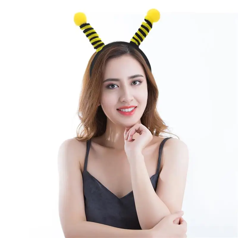 5Pcs Cute Bee Ladybug Theme Headband Adult Kids Birthday Photo Props Wedding Party Bee Antenna Hair Bands Party Tentacle