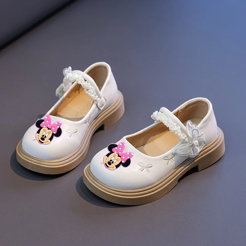

Disney Mickey Mouse Spring Soft Bottom Sandals Baby Toddler Shoes Children Summer Leather Shoes Girl cartoon Casual Shoes