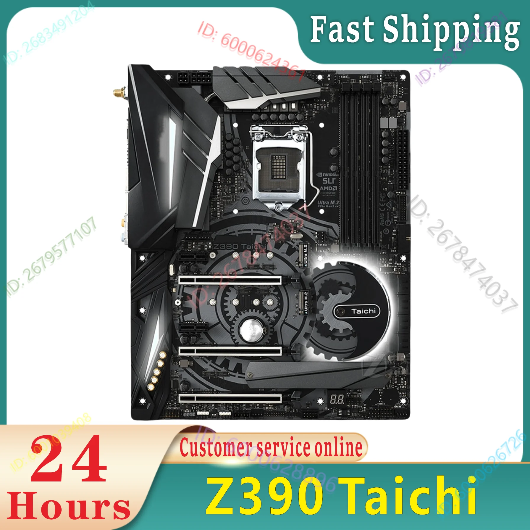 Z390 TaiChi оригинальная материнская плата для настольных ПК 1151, разъем Z390 LGA1151 DDR4 SATA3 USB3.0 M.2