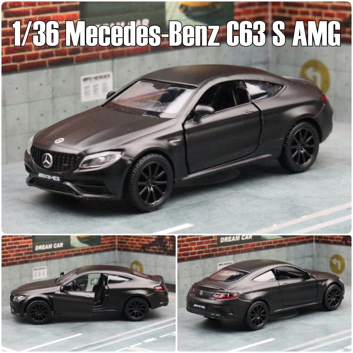 Voiture l'inventaire Mercedes-Benz C63 S Jas Classe C pour enfants, modèle moulé sous pression ThomZ CiTY, 5 côtés en effet, collection de cadeaux pour garçons, 1:36