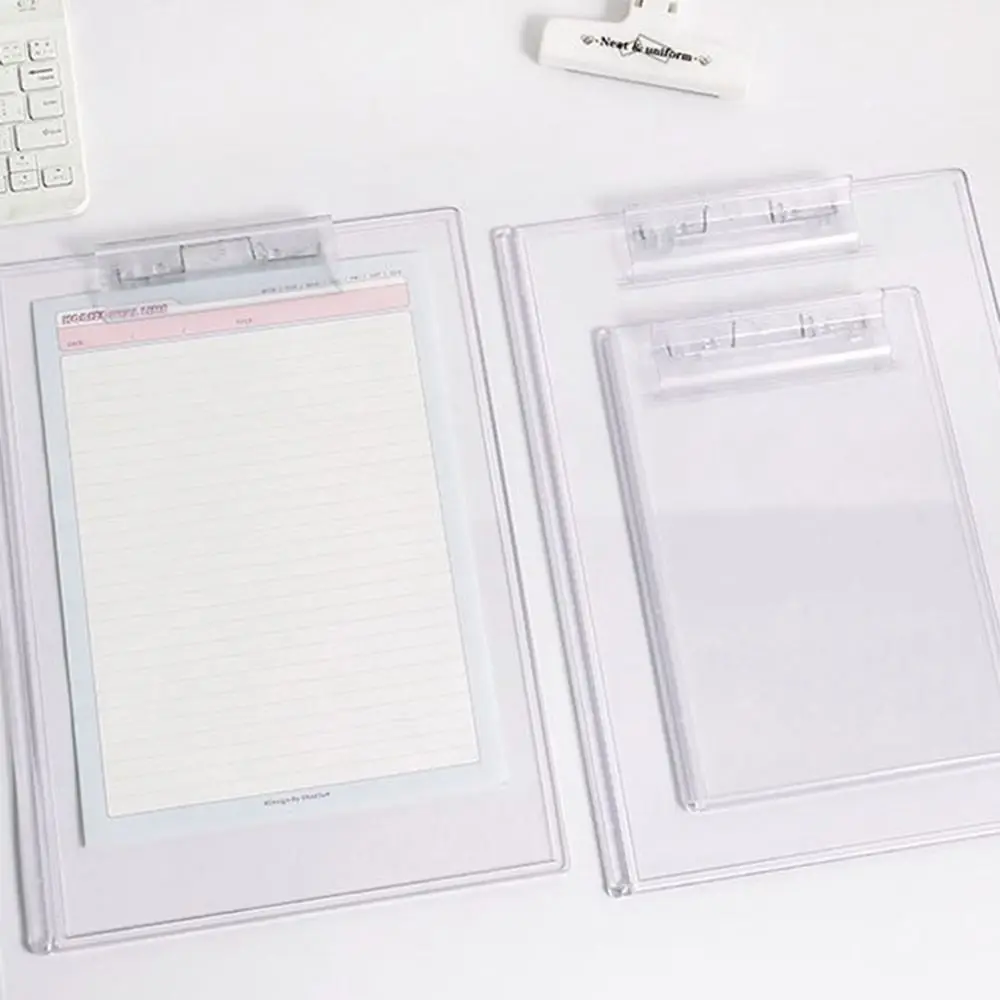 INS With Graduated Scale Writing Clipboard Durable Arcylic Memo Clipboard Transparent A4/A5 Menu Folder Drawing