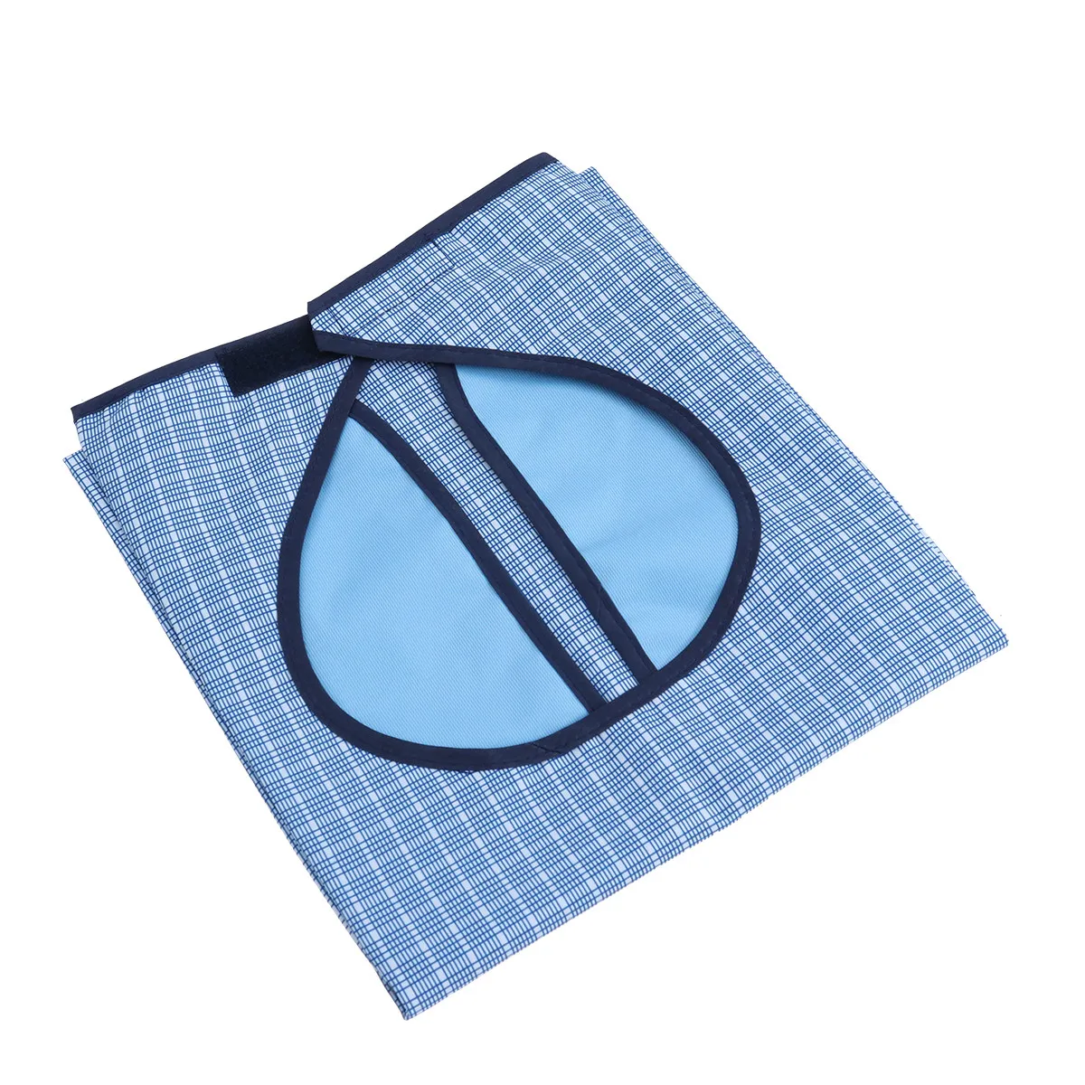 Plaid Machine Washable Double Layer Adult Waterproof Bib Clothing Protector for Mealtime Waterproof Clothing Protector Bib