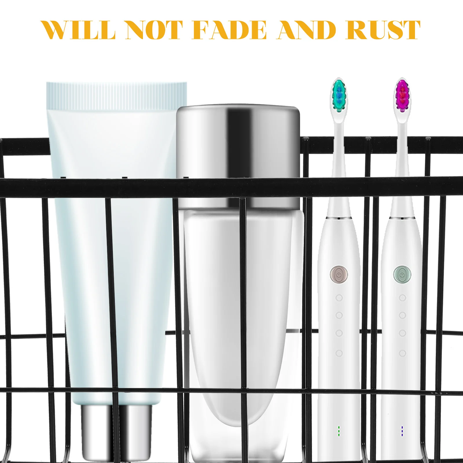 

Nail- Rack Hanging Wire Shelf Bathroom Metal Basket Strong Load-Bearing Stable Installation