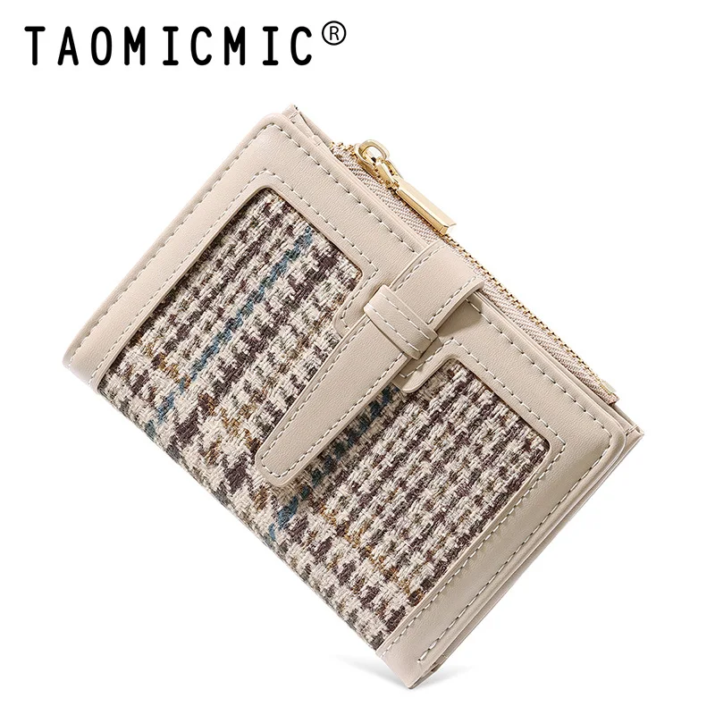 RetroKurze Brieftasche für Frauen Elegante PU Leder Doppel Falten Große Kapazität Multi-Slot ID Dokument Münze Karte Geldbörse Großhandel