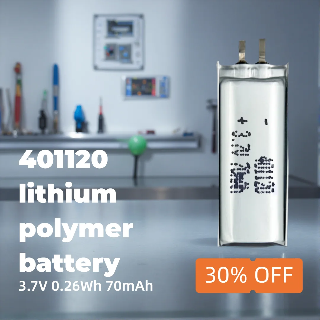High-Precision Li-ion Polymer Battery 401120 3.7V 70mAh Ultra-Compact Rechargeable Cell for Mini Electronics & DIY Projects