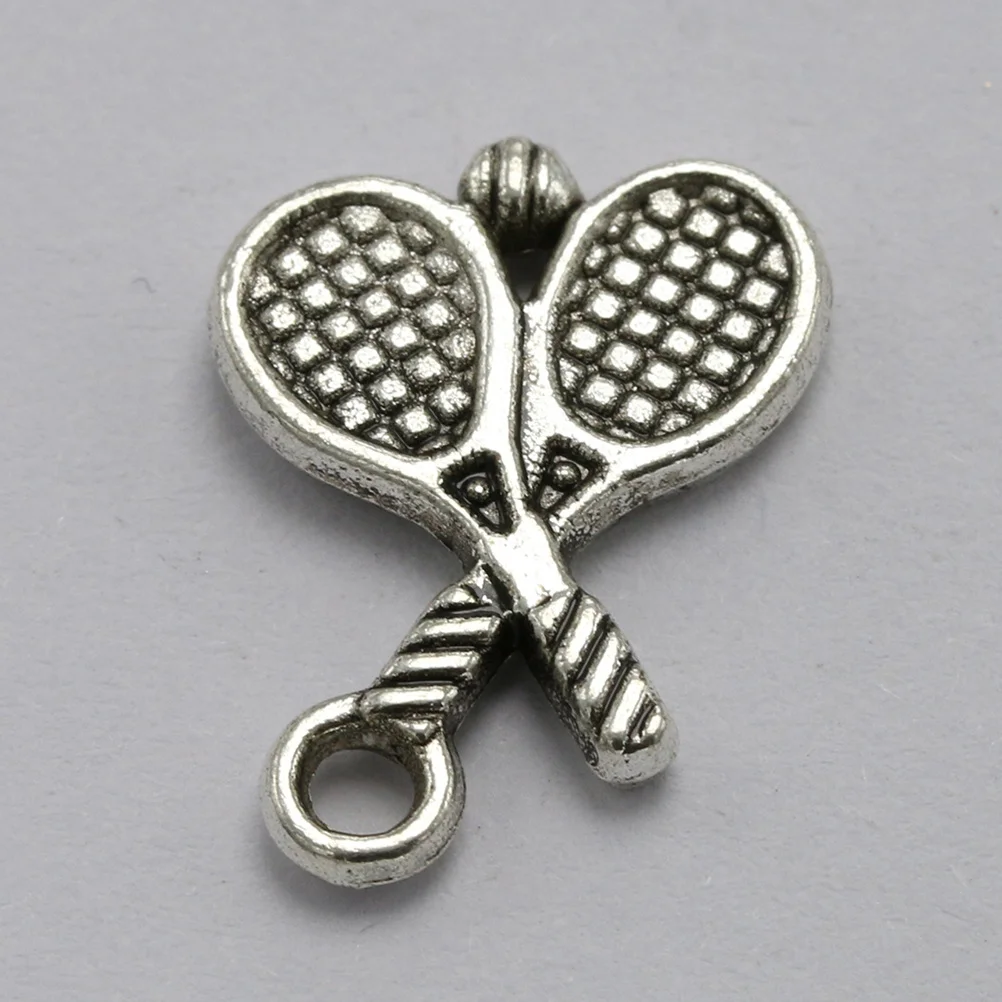 

20Pcs Alloy Badminton Racket Charm Pendant DIY Jewelry Making Supplies for Necklace Bracelet Keychain Scrapbooking Craft