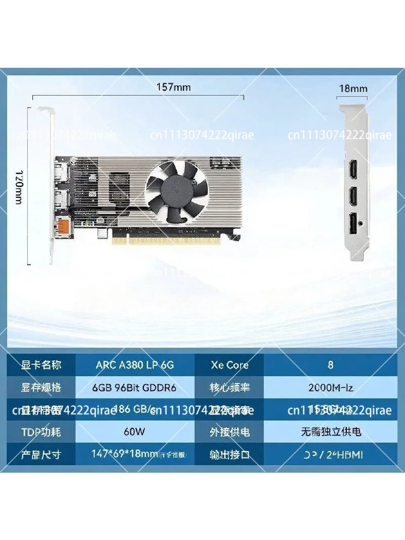 For  ARC A380 A310   A380 LP A380LP 6G A310 Index 4G Desktop PC Gaming Dedicated Graphics Card