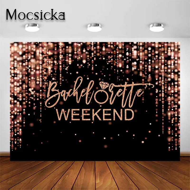 Mocsicka Bachelorette Weekend Party Decoration Photography Backdrops Celebration Shiny Background Portrait Photo Studio props