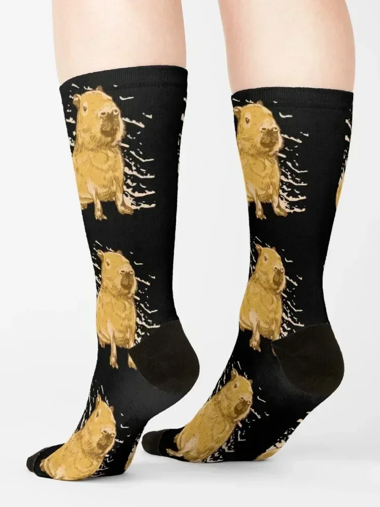Capybara | Capybara Socks Soccer luxury shoes Stockings compression Ladies Socks Men's