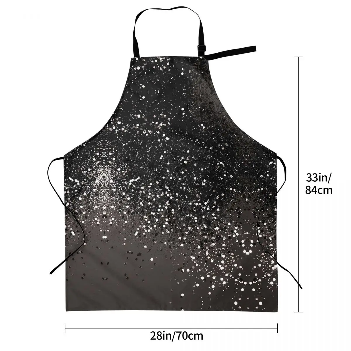 Blush Gray Black Lady Glam Glitter Apron Chef Cooking Baking Tablier Sleeveless Bib Kitchen Cleaning Pinafore for Women Men