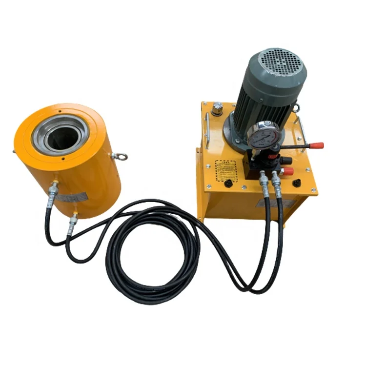 400 Tons YDC Post Tension Equipment Prestressed Hydraulic Jack Multi Strands Hydraulic Hollow Jack
