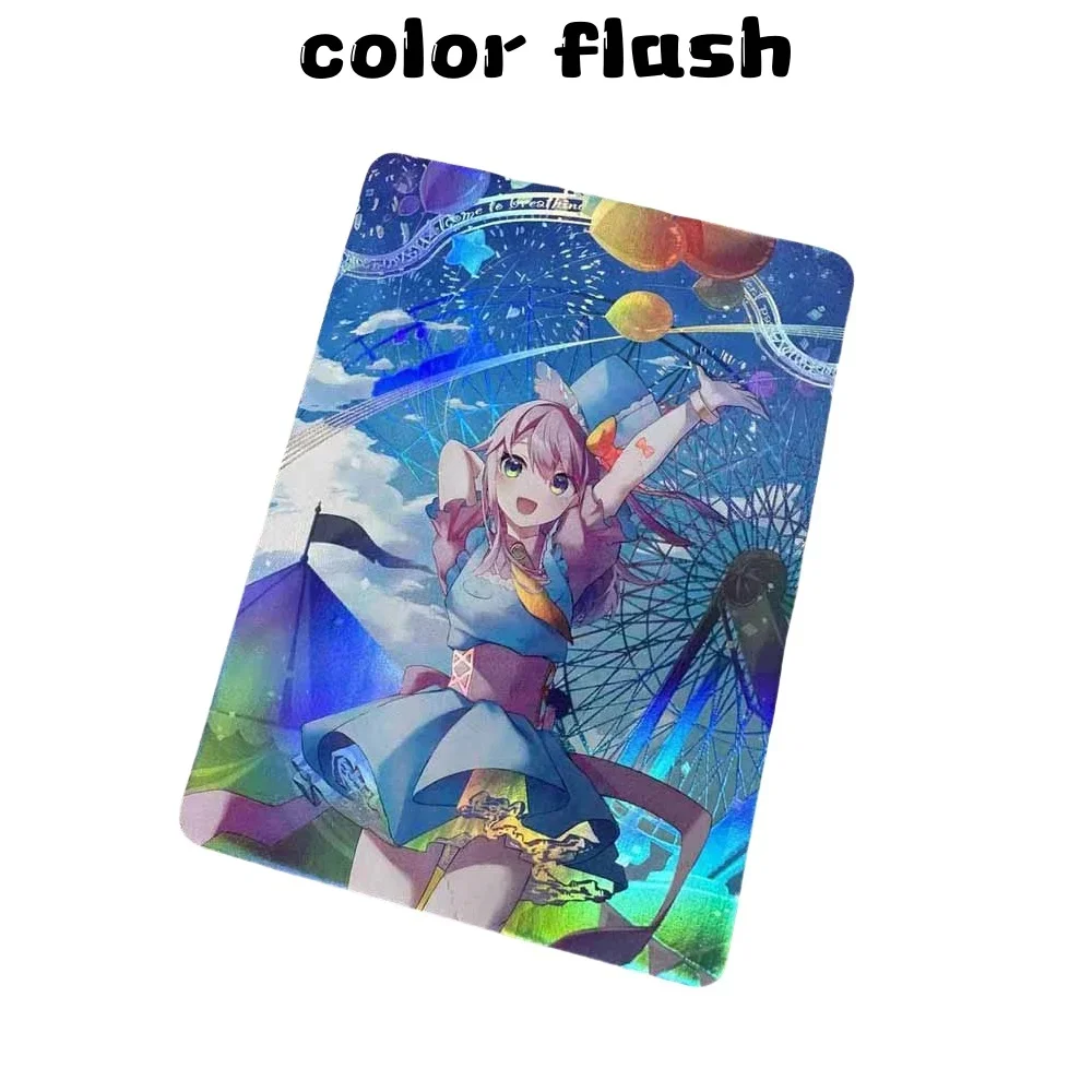 

DIY Ferris Wheel Original Series Color Flash Cat's Eye Flash Anime Peripheral Game Collection Card Holiday Gift for Children