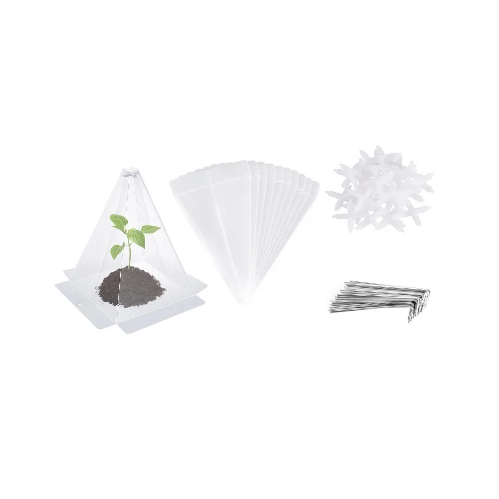 

Transparent Plant Protection Cover Reusable Weatherproof Plant Seedling Cover Foldable Ventilated Garden Cloches Seedlings Care